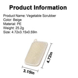 Vegetable Brush, 4 PCS Vegetable Brush Scrubber for Fruits, Potato Scrubber Potato Brush, Soft Bristle Brush for Potato/Carrots/Lotus Root