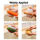 Vegetable Brush, 4 PCS Vegetable Brush Scrubber for Fruits, Potato Scrubber Potato Brush, Soft Bristle Brush for Potato/Carrots/Lotus Root