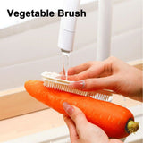 Vegetable Brush, 4 PCS Vegetable Brush Scrubber for Fruits, Potato Scrubber Potato Brush, Soft Bristle Brush for Potato/Carrots/Lotus Root