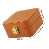 Small Leather Travel Jewelry Organizer Case with Mirror Lining Scratch-resistant Compact Jewelry Storage for Necklaces Rings Earrings Portable Vanity Box for Women In Australia - Darrahopens