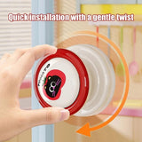 2pcs Cute Suction Cup Drawer Glass Mirror Wall Tile Handle Bathroom Door Handle Suction Handle(Red)