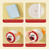 2pcs Cute Suction Cup Drawer Glass Mirror Wall Tile Handle Bathroom Door Handle Suction Handle(Red)