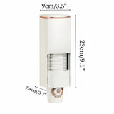 Cup Dispenser, Holds 40 Cups, for 5-7.3cm Mouth Diameter Cups Only, Wall Mount Paper Cup Holder with Dust Cover for Bathroom, Kitchen, Office (White)