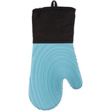 Silicone Oven Heat Insulation Gloves Suitable for Cooking Baking and Grilling Easy to Clean(Blue 2PC) In Australia - Darrahopens