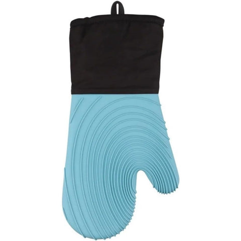 Silicone Oven Heat Insulation Gloves Suitable for Cooking Baking and Grilling Easy to Clean(Blue 2PC) In Australia - Darrahopens
