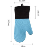 Silicone Oven Heat Insulation Gloves Suitable for Cooking Baking and Grilling Easy to Clean(Blue 2PC) In Australia - Darrahopens
