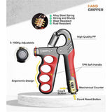 Grip Strength Trainer, Hand Grip Strengthener with Adjustable Resistance 11-220Lbs(5-100KG), Automatic Counter, Ergonomic Design, Forearm Strengthener for Musicians Athletes and Injury Recovery In Australia - Darrahopens