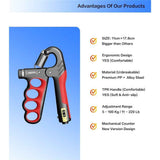 Grip Strength Trainer, Hand Grip Strengthener with Adjustable Resistance 11-220Lbs(5-100KG), Automatic Counter, Ergonomic Design, Forearm Strengthener for Musicians Athletes and Injury Recovery In Australia - Darrahopens