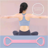 8-Figure Stretch Strap - Elastic Stretch Band for Open Back Practice & Shoulder Flexibility Workout