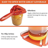 Jar Opener for Weak Hand & Seniors with Arthritis,Easy Twist Off Bottle Caps,Patent | Unique Kitchen Gadgets, Christmas Gifts for Elderly/Women/Men, Red