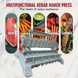 Kebab Maker Machine, Plastic Kebab Maker Press Machine, Manual Kabob Maker Mold, Kabob Maker Barbecue Skewers for Outdoor BBQ Camping Grilling In Australia - Darrahopens