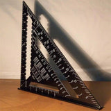 Triangle 12 Inch Aluminum Black Oxide Finish Woodworking Measuring Layout Tool