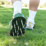 Lawn Aerator Shoes, Anti Slip Adjustable Straps Effortless Aerator Shoes, Manual Lawn Tool with Metal Spikes for Garden Patio Grass Aeration In Australia - Darrahopens