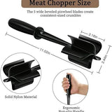 Meat Chopper, Hamburger Grinder, Premium Heat Resistant Smasher for Ground Beef, Burger Grinder Nylon Potato Mix Tool, Meat & Poultry Tenderizers-Black In Australia - Darrahopens