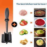 Meat Chopper, Hamburger Grinder, Premium Heat Resistant Smasher for Ground Beef, Burger Grinder Nylon Potato Mix Tool, Meat & Poultry Tenderizers-Black In Australia - Darrahopens