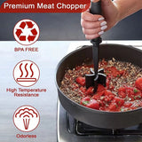 Meat Chopper, Hamburger Grinder, Premium Heat Resistant Smasher for Ground Beef, Burger Grinder Nylon Potato Mix Tool, Meat & Poultry Tenderizers-Black In Australia - Darrahopens