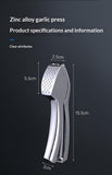 No Peeling Required Garlic Press Stainless Steel with Detachable Handle for Fine Mincing-Premium Garlic Mincer Tool, Rust-Proof, Easy to Clean