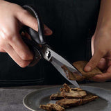 Kitchen Scissors All Purpose Heavy Duty Scissors Titanium Coated, Kitchen Shears for Food, Micro serrated with anti slip blades，non-removable