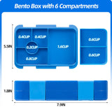 6-Compartment Leak-Proof Lunch Box - Ideal Portion Sizes for Ages 3 to 7 - Durable, Drop-Proof, Dishwasher Safe, Made with Food-Safe Materials (Blue)Only lunch boxes In Australia - Darrahopens