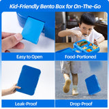6-Compartment Leak-Proof Lunch Box - Ideal Portion Sizes for Ages 3 to 7 - Durable, Drop-Proof, Dishwasher Safe, Made with Food-Safe Materials (Blue)Only lunch boxes In Australia - Darrahopens