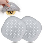 Hair Drain Catcher,Square Drain Cover for Shower Silicone Hair Stopper with Suction Cup,Easy to Install Suit for Bathroom,Bathtub,Kitchen 4 Pack (Sliver Grey) In Australia - Darrahopens
