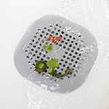 Hair Drain Catcher,Square Drain Cover for Shower Silicone Hair Stopper with Suction Cup,Easy to Install Suit for Bathroom,Bathtub,Kitchen 4 Pack (Sliver Grey)