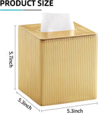 PU Leather Tissue Box Cover Square, Cube Tissue Box Holder with Magnetic Closure, Decorative Tissue Holder for Bathroom Bedroom Office (Gold, Square) In Australia - Darrahopens