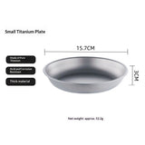 Titanium camping board tableware, stew pot, lightweight round tableware, stackable service tray, outdoor household kitchen tableware, small tray In Australia - Darrahopens