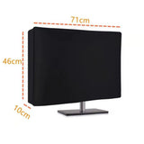 Waterproof Computer Monitor Dust Cover, Black Full Body Cover for Computer Screen Anti-Static LCD-Silky HD Panel Dust Protective Sleeve （BLack 71*10*46cm）