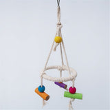 2pcs Cotton Swing Round Perch Stand with Chew Toy for Parakeet Budgie Cockatiel Finch Conure Canary Budgie In Australia - Darrahopens