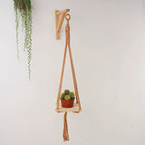1 Pack Plant Hanger | Plant Hanger Indoor, Hanging Planter Shelf | Hanging Planter Potted green plant wall hanging（apricot）
