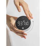 Rechargeable Magnetic Kitchen Timer, Countdown/Count-Up Timer, Perfect for Kitchen Cooking, Studying, and Fitness (White)