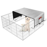 Heavy Duty 210D :200*165CM  Oxford Dog Playpen Cover Extra Large Uv-Resistant Sun/Rain Shade,  Dog Panels for Outdoor Comfort and Protection (Cover Only) silvery In Australia - Darrahopens