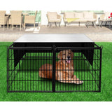 Heavy Duty 210D :200*165CM  Oxford Dog Playpen Cover Extra Large Uv-Resistant Sun/Rain Shade,  Dog Panels for Outdoor Comfort and Protection (Cover Only) silvery In Australia - Darrahopens