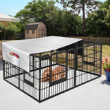 Heavy Duty 210D :200*165CM  Oxford Dog Playpen Cover Extra Large Uv-Resistant Sun/Rain Shade,  Dog Panels for Outdoor Comfort and Protection (Cover Only) silvery In Australia - Darrahopens