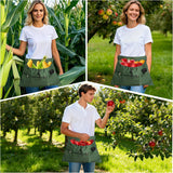 Gardening Apron, Garden Aprons with Pockets & Drawstring Bag, Waterproof  Fruit Storage Harvest Picking Apron Pouch for Women & Men（olive drab）