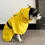 Dog Raincoat Jacket Reflective Adjustable Hooded Pet Poncho Rain Coat with Leash Hole for Small to X-Large Dogs Yellow - XL Yellow In Australia - Darrahopens