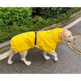 Dog Raincoat Jacket Reflective Adjustable Hooded Pet Poncho Rain Coat with Leash Hole for Small to X-Large Dogs Yellow - XL Yellow In Australia - Darrahopens