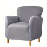 Stretch Chair Covers with Arms 1-Piece Banquet Armchair Slipcover Modern Armchair Slipcover Anti-Slip Furniture Protector for Living Room Friendly for Kids Pets (Grey)