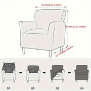 Stretch Chair Covers with Arms 1-Piece Banquet Armchair Slipcover Modern Armchair Slipcover Anti-Slip Furniture Protector for Living Room Friendly for Kids Pets (Grey) In Australia - Darrahopens