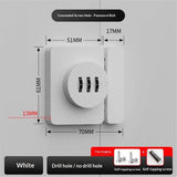 White Cabinet Lock,3 Digit Password Keyless,Anti Pry Mechanical Password Lock,Protect Privacy,for Drawer,Cabinets,Locker, Closet,Windows,Sliding Door,Bathroom,and Garden