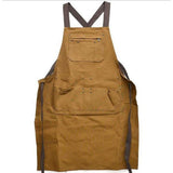 Waxed Canvas Apron - Full-Body Canvas Work Apron ––  Utility DIY Accessory & Hand Tool Pockets（khaki） In Australia - Darrahopens