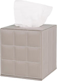 Tissue Box Cover Square Tissue Box Stylish PU Tissue Box Holder with Magnetic Bottom, Cube Leather Tissue Cover for Living Room Bathroom Table Desk Home Office Car In Australia - Darrahopens
