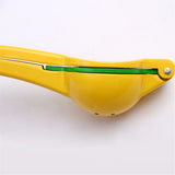 Kitchen Metal 2-in-1 Lemon Squeezer - Sturdy Max Extraction Hand Juicer Lemon Squeezer Gets Every Last Drop - Easy to Clean Manual Citrus Juicer - Easy-Use Lemon Juicer Squeezer - Yellow/Green