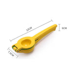Kitchen Metal 2-in-1 Lemon Squeezer - Sturdy Max Extraction Hand Juicer Lemon Squeezer Gets Every Last Drop - Easy to Clean Manual Citrus Juicer - Easy-Use Lemon Juicer Squeezer - Yellow/Green