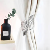 Decorative Curtain Tiebacks, Set of 2, Shiny Metal Spring Drapery Holdbacks No Install Elastic Curtain Hooks, for Home, Office, Bedroom Drapes Window Decoration (Silver) In Australia - Darrahopens