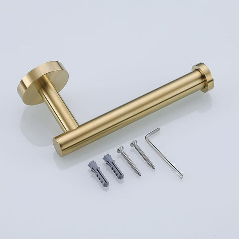 Gold Toilet Paper Holder Wall Mount Toilet Paper Roll Holder 304 Stainless Steel Tissue Holder Punched toilet paper holder and roll paper holder In Australia - Darrahopens