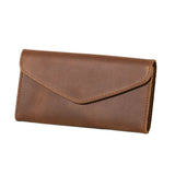 Leather Currency Pouch Money Bag Dollar Bills Organiser Handmade Travel Wallet Utility Money Pouch Cash Envelope- reddish brown In Australia - Darrahopens