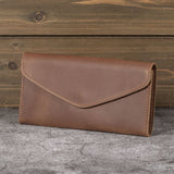 Leather Currency Pouch Money Bag Dollar Bills Organiser Handmade Travel Wallet Utility Money Pouch Cash Envelope- reddish brown In Australia - Darrahopens