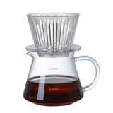 Coffee Dripper , Slow Brewing Coffee Pour Over for Cafe, Travel, Home&Offices, Single Cup Coffee Pour Over (Transparent)Excluding pots